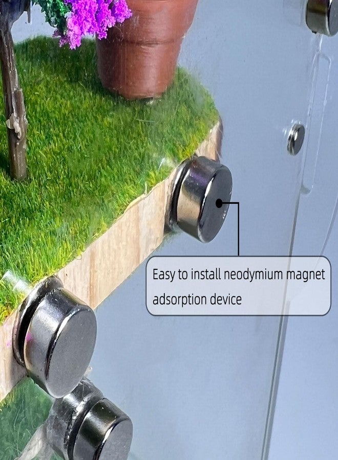 Daerky Jumping Spider Wall Bracket - Magnetically Concealed Habitat With Handmade Climbing and Feeding Platform - Enclosure Accessory for Small Spiders - Image 4
